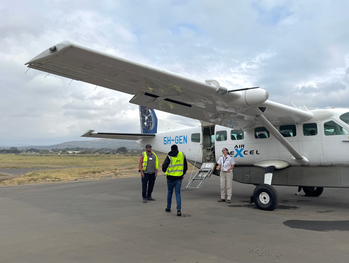 Boarding Tanzanian Air Excel at Arusha Airport