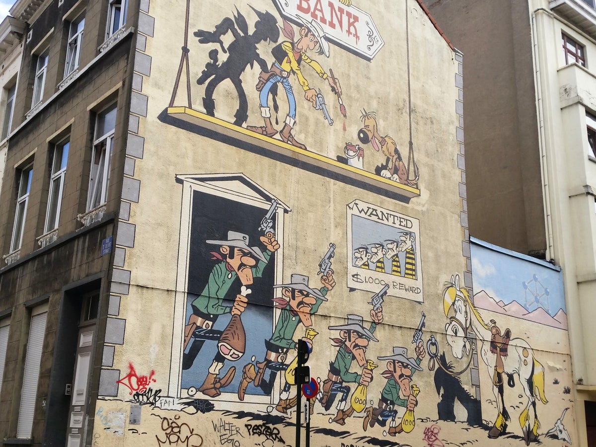 Brussels Lucky Luke Mural