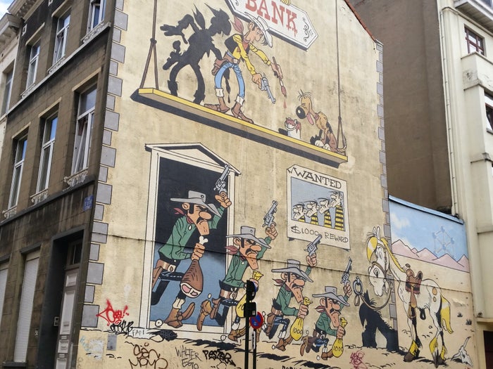 Brussels Lucky Luke Mural