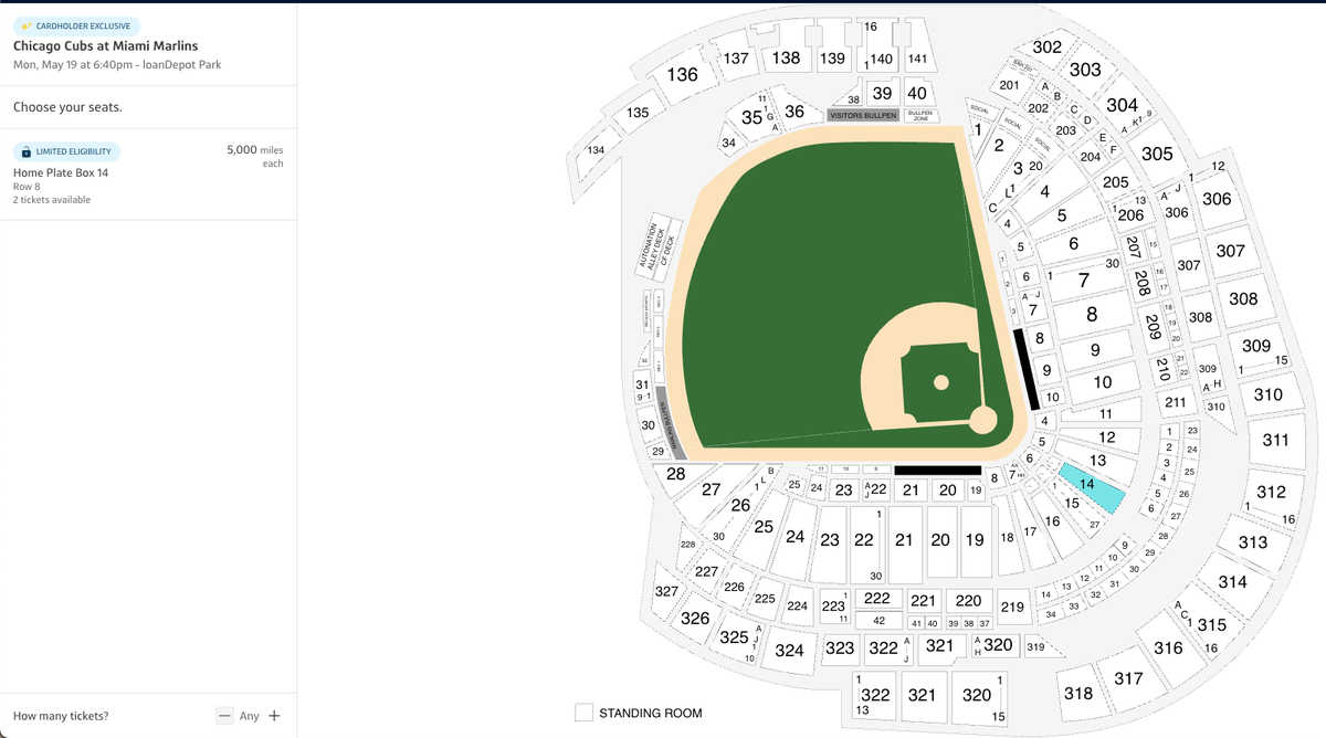 Capital One tickets Cubs at Marlins May 19 2025