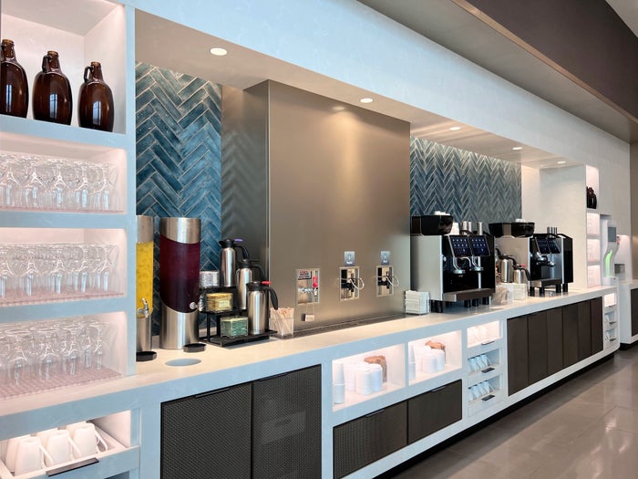 Delta Sky Club Atlanta beverage station Delta Sky Club Atlanta beverage station