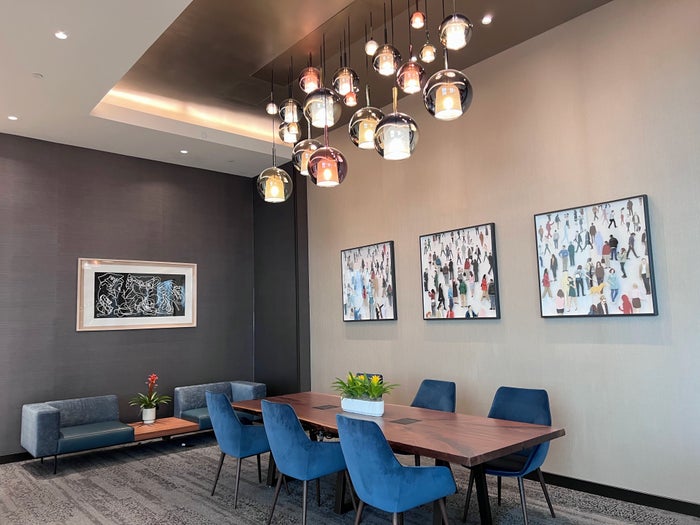 Delta Sky Club Atlanta work table Delta Sky Club Atlanta work table