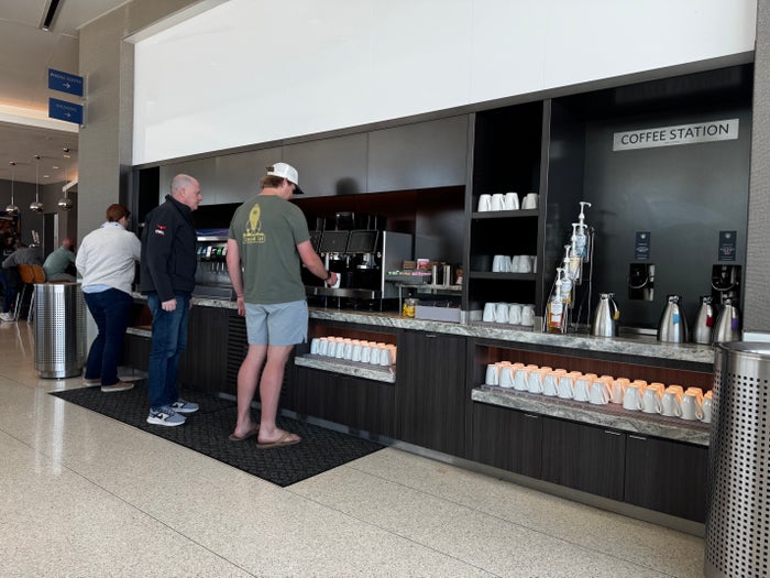 Delta Sky Club SLC Concourse A drink station