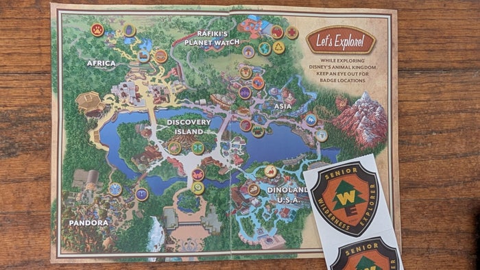 Disneys Animal Kingdom Wilderness Explorers map Disneys Animal Kingdom Wilderness Explorers map