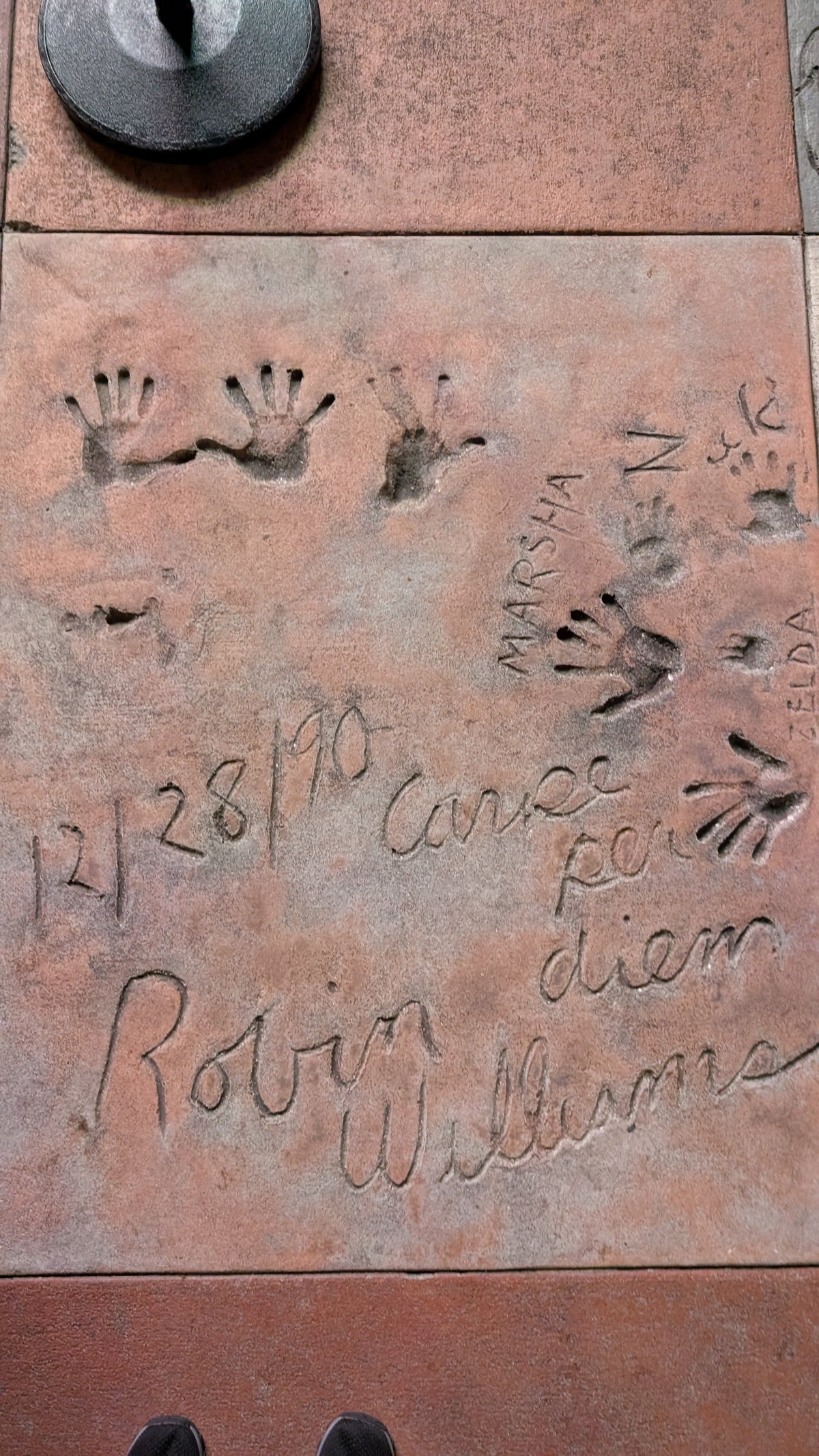 Disneys Hollywood Studios Chinese Theater handprints Robin Williams