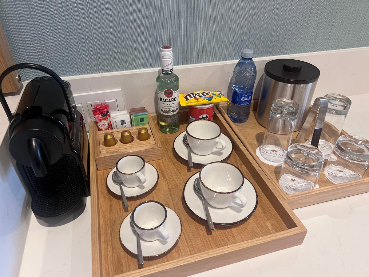 Dreams Mazatlan guest room coffee and tea