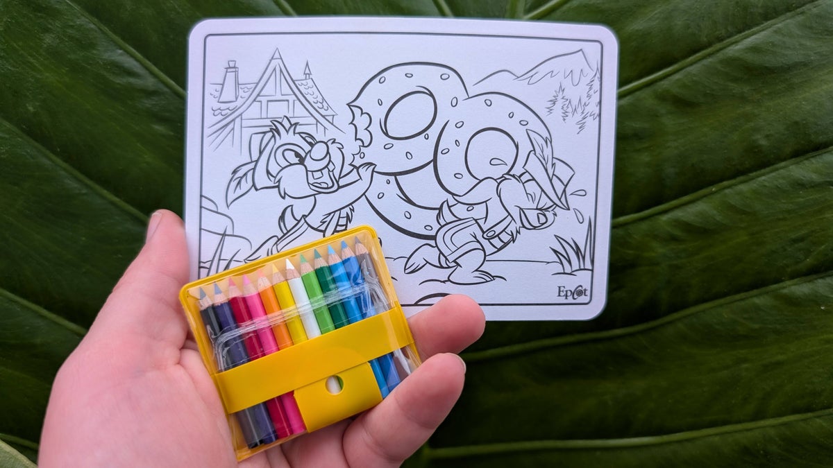 EPCOT Kidcot Germany coloring card with mini pencils