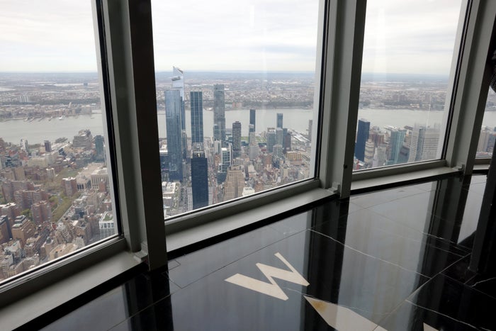 Empire State Building 102nd floor compass view west