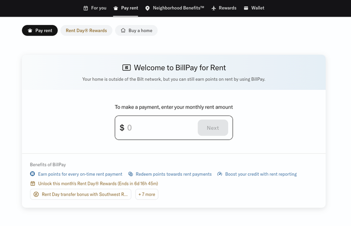Entering Rent Amount Bilt Rent Entering Rent Amount Bilt Rent