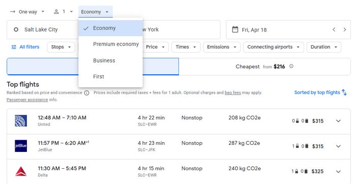 Google Flights Basic Economy 1 Google Flights No Basic Economy