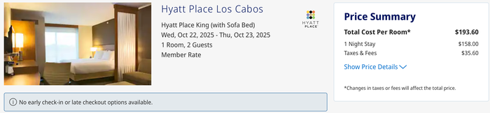 Hyatt Place Los Cabos cash stay