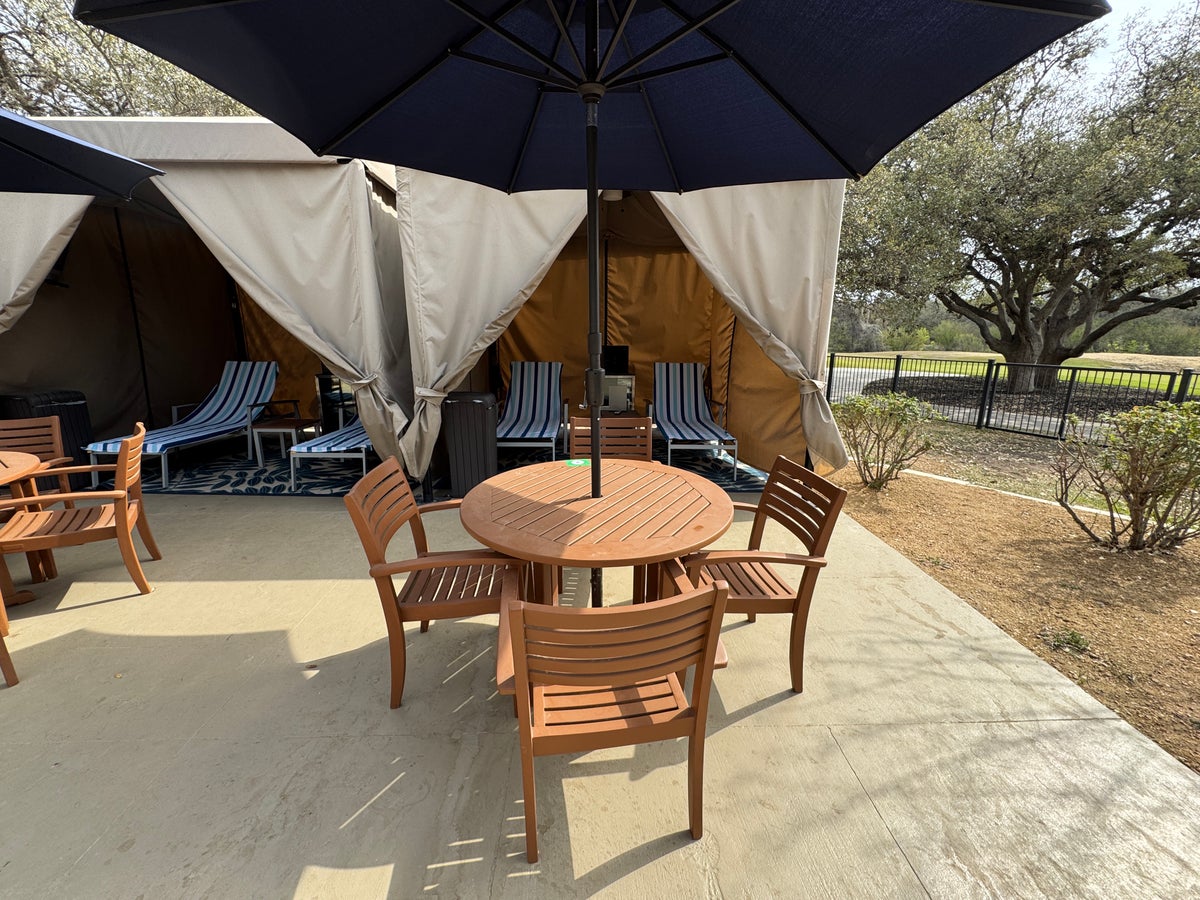 Hyatt Regency Hill Country Cabanas and Table