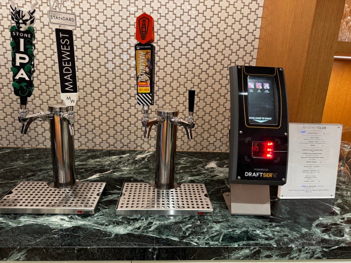 Hyatt Regency Irvine Regency Club lounge beer taps