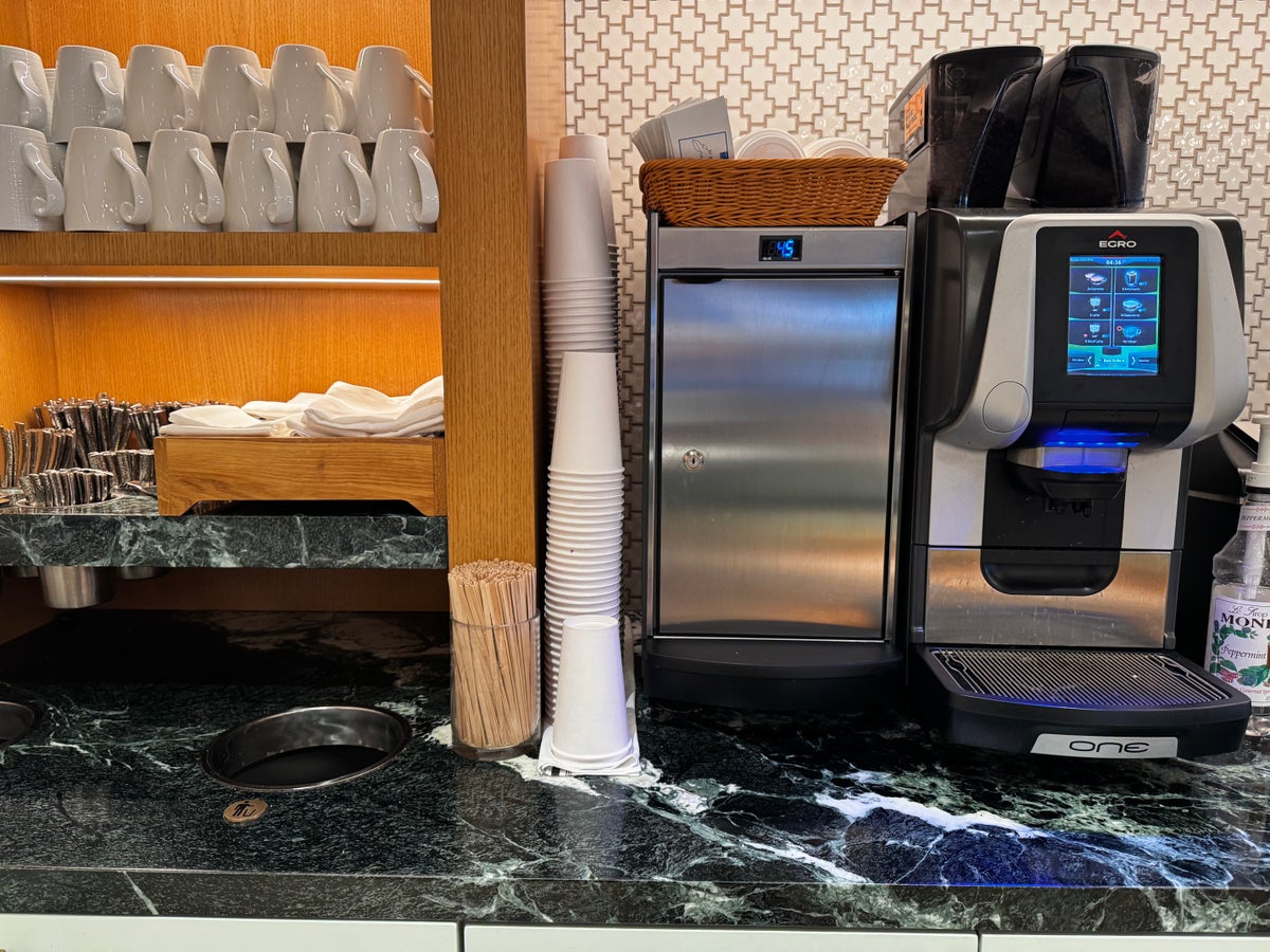 Hyatt Regency Irvine Regency Club lounge coffee machine