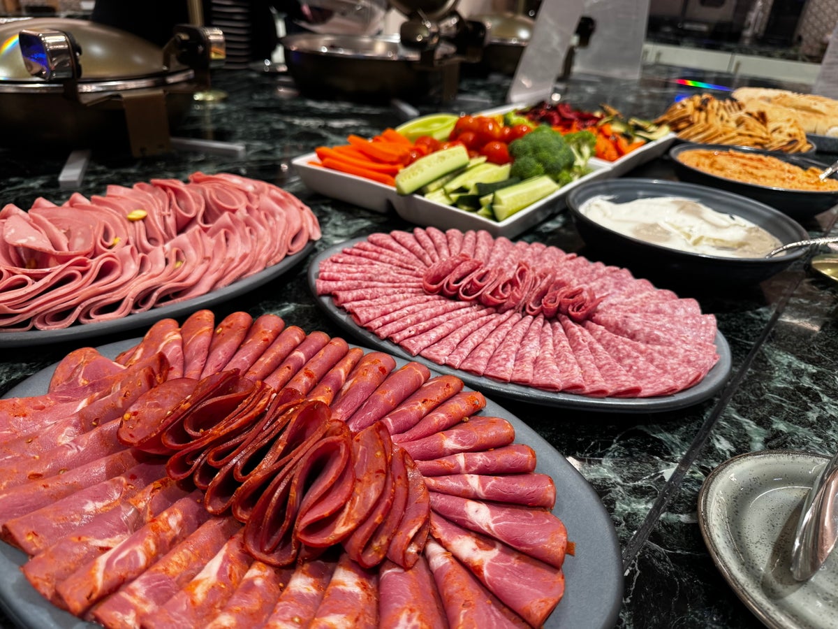 Hyatt Regency Irvine Regency Club lounge cold cuts