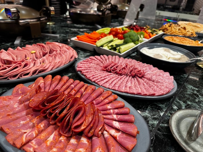 Hyatt Regency Irvine Regency Club lounge cold cuts