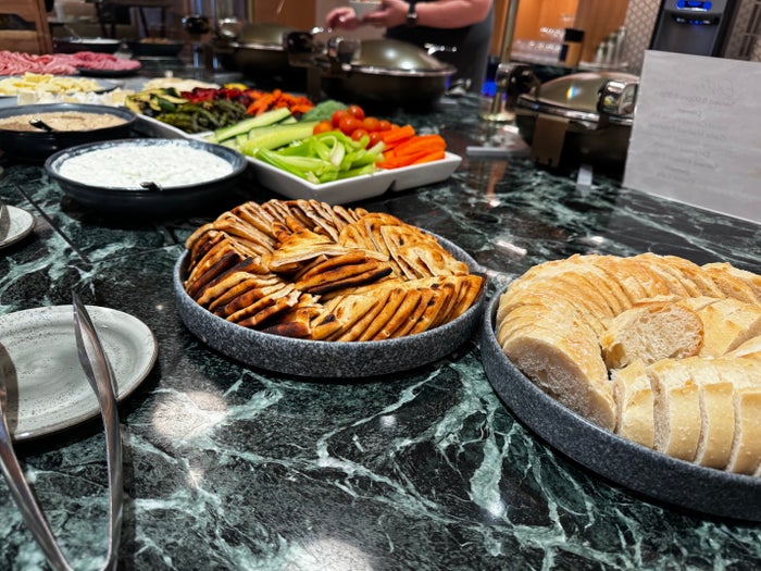 Hyatt Regency Irvine Regency Club lounge finger foods