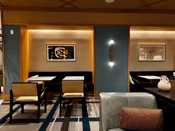 Hyatt Regency Irvine coworking area booths
