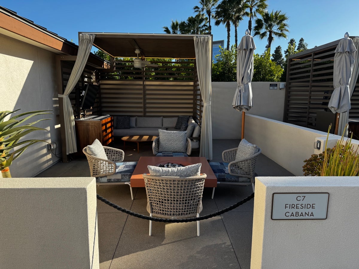 Hyatt Regency Irvine fireside cabana