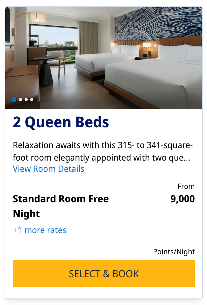 Hyatt Regency Irvine points price