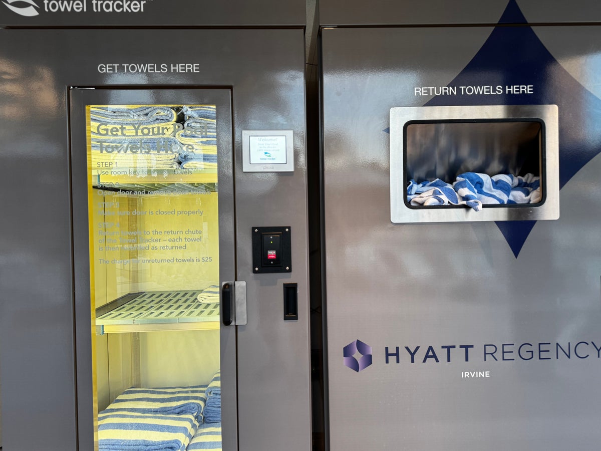 Hyatt Regency Irvine pool towel locker