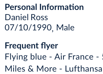 ITA frequent flyer numbers