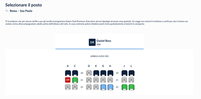 ITA seat selection ITA seat selection