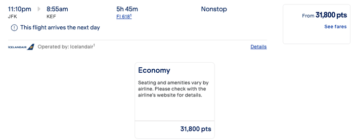 JFK to KEF JetBlue Award On Another Date JFK to KEF JetBlue Award On Another Date