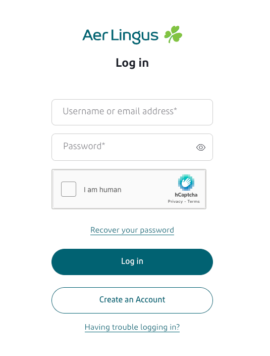 Logging Into Aer Lingus Account Logging Into Aer Lingus Account