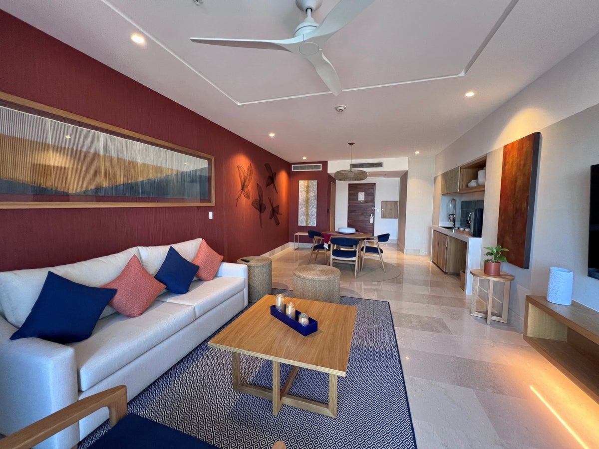 Master Suite Preferred Club living room at Dreams Mazatlan