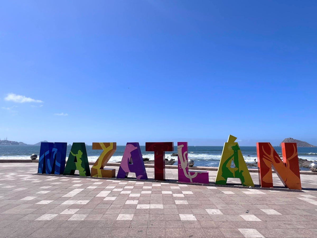 Mazatlan sign in Mexico