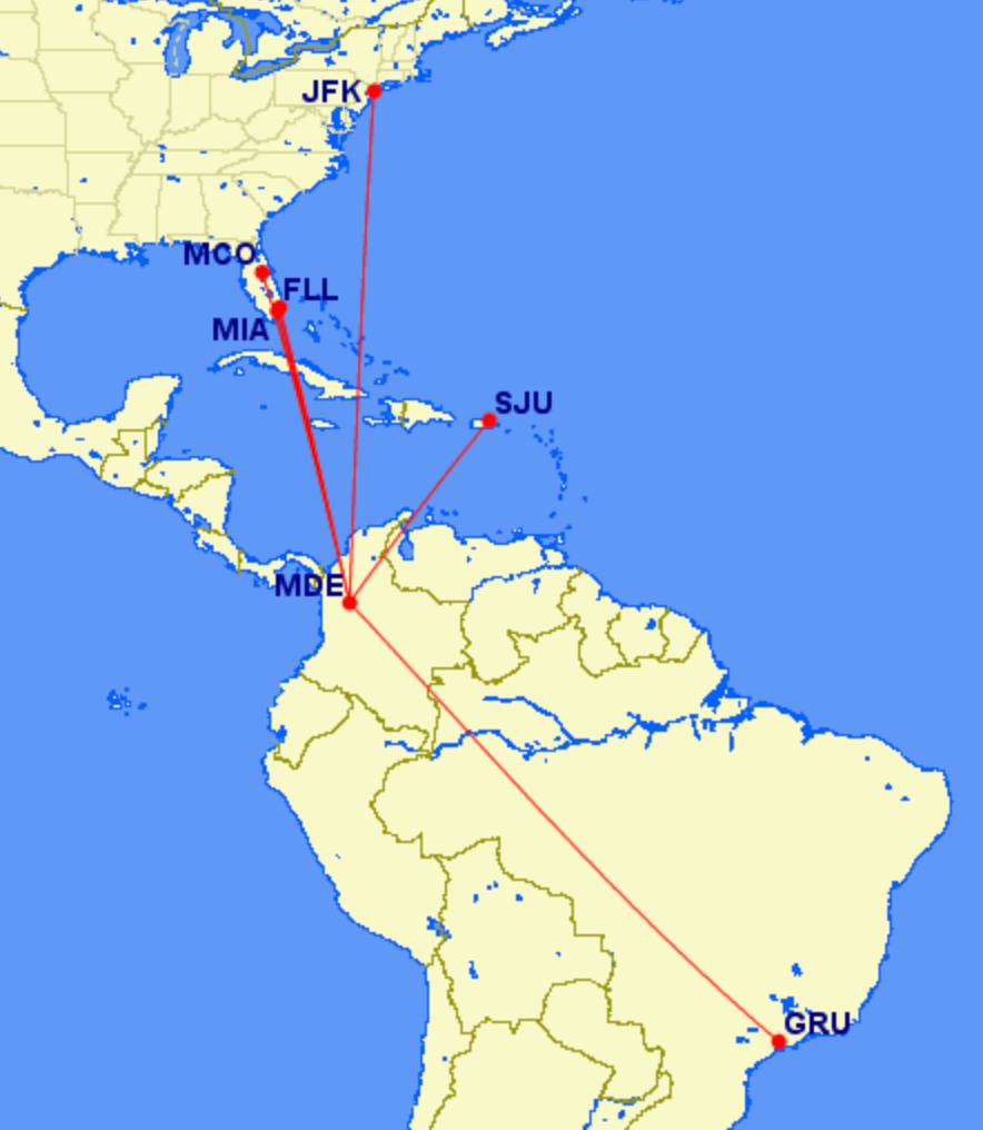 New codeshare routes for Gol and Avianca