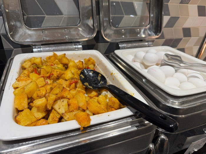 Plaza Premium Bosphorus Lounge SAW potatoes eggs