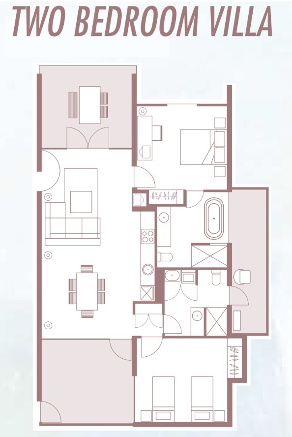 Pullman Bunker Bay Resort 2B2B villa floor plan