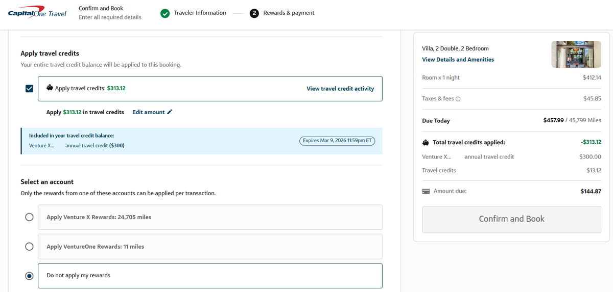 Pullman Bunker Bay Resort Capital One Travel confirmation