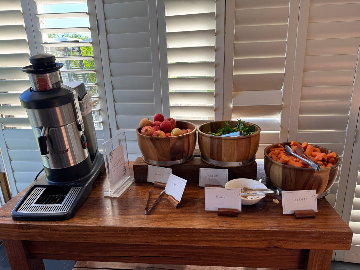 Pullman Bunker Bay Resort breakfast juicer
