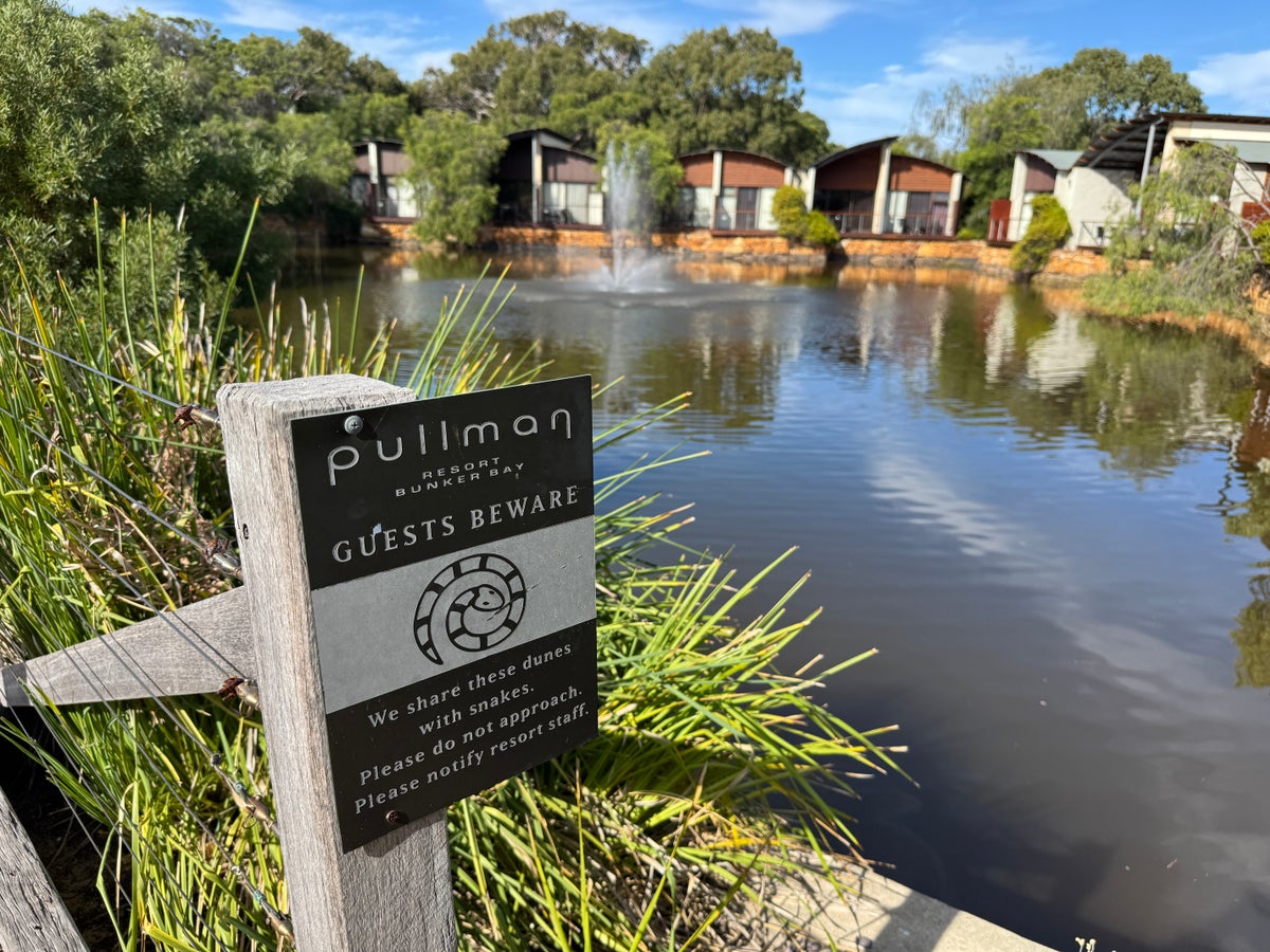 Pullman Bunker Bay Resort snake sign