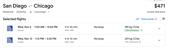 SAN ORD United SAN ORD United cost