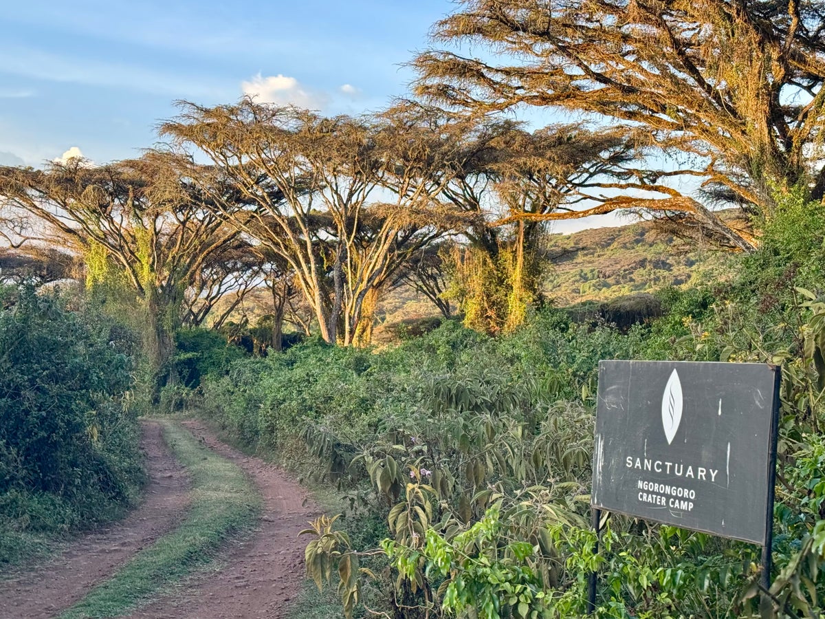 Sanctuary Ngorongoro Crater Camp sign