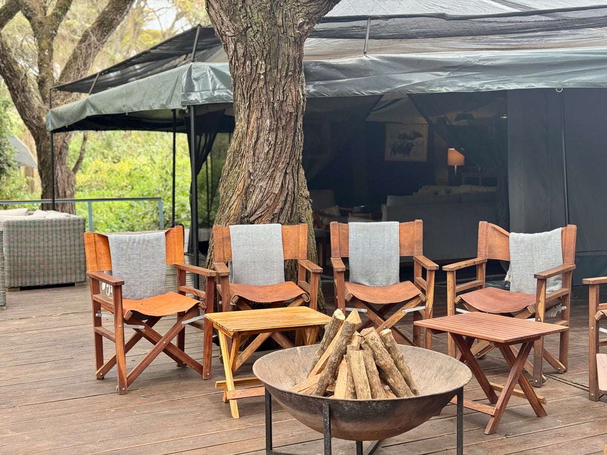 Sancturary Ngorongoro Camp campfire by day
