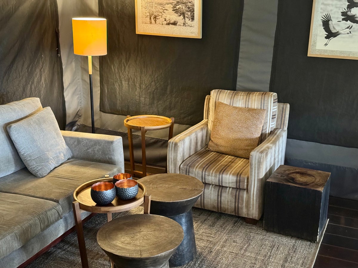Sancturary Ngorongoro Camp comfy lounge seating