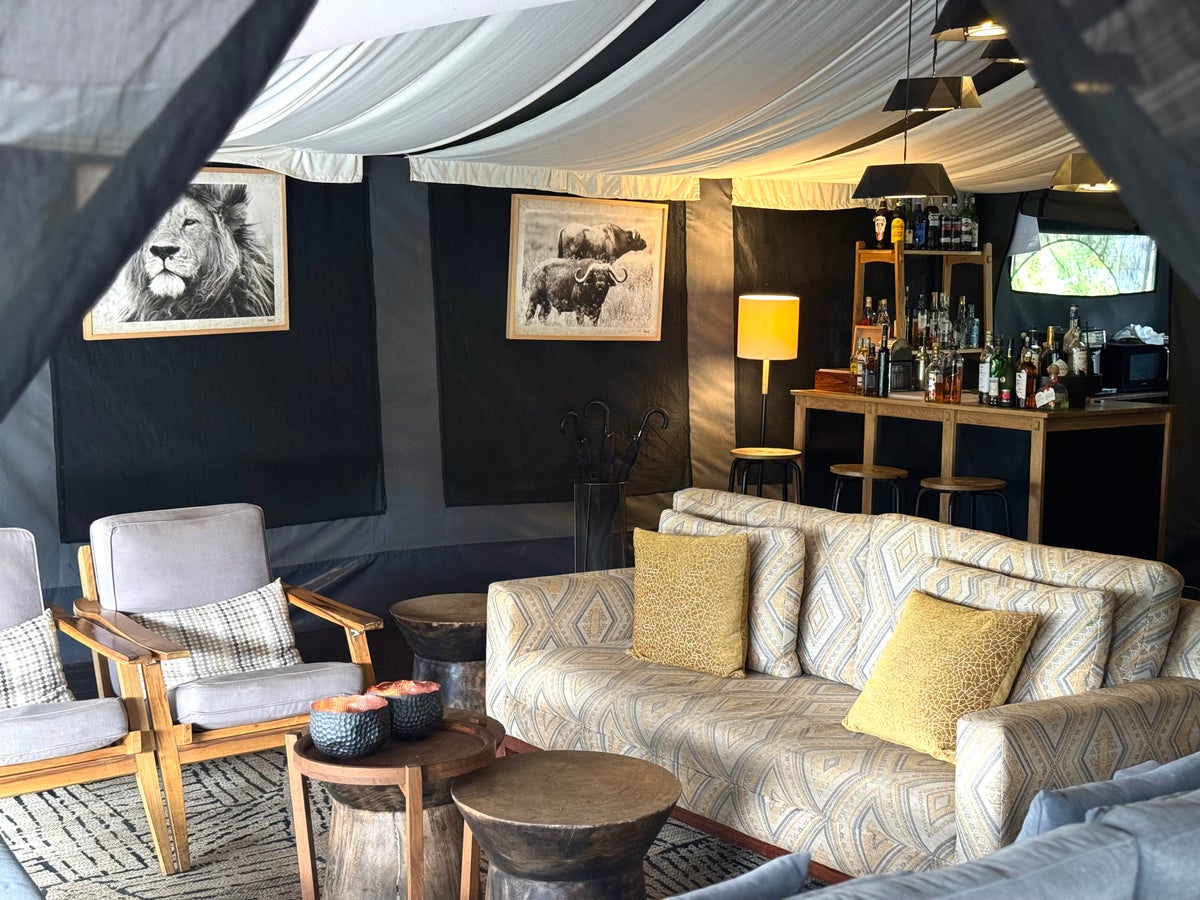 Sancturary Ngorongoro Camp lounge area