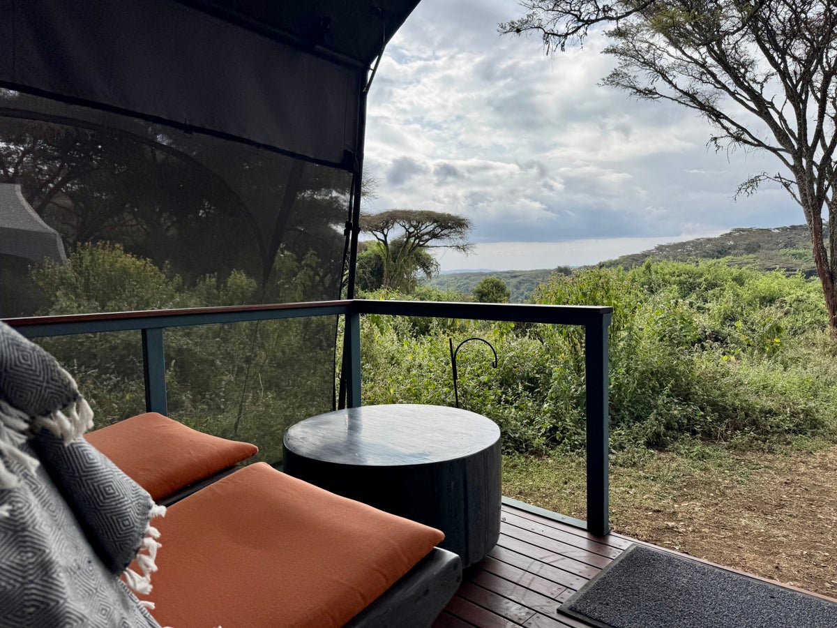 Sancturary Ngorongoro Camp tent outside seating