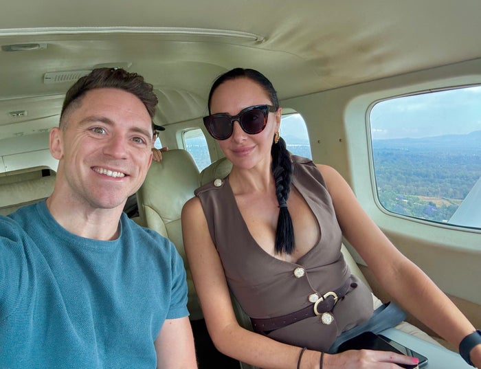 Selfie in the sky on route to Tanzanian safari