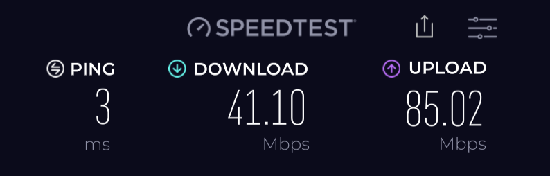 Speedtest 2025 03 14 08.54.30 Amerikalinjen