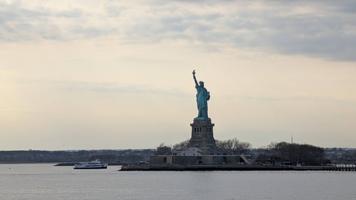 On Statue City Cruises boat to see Statue of Liberty Staten Island Ferry Statue of Liberty view