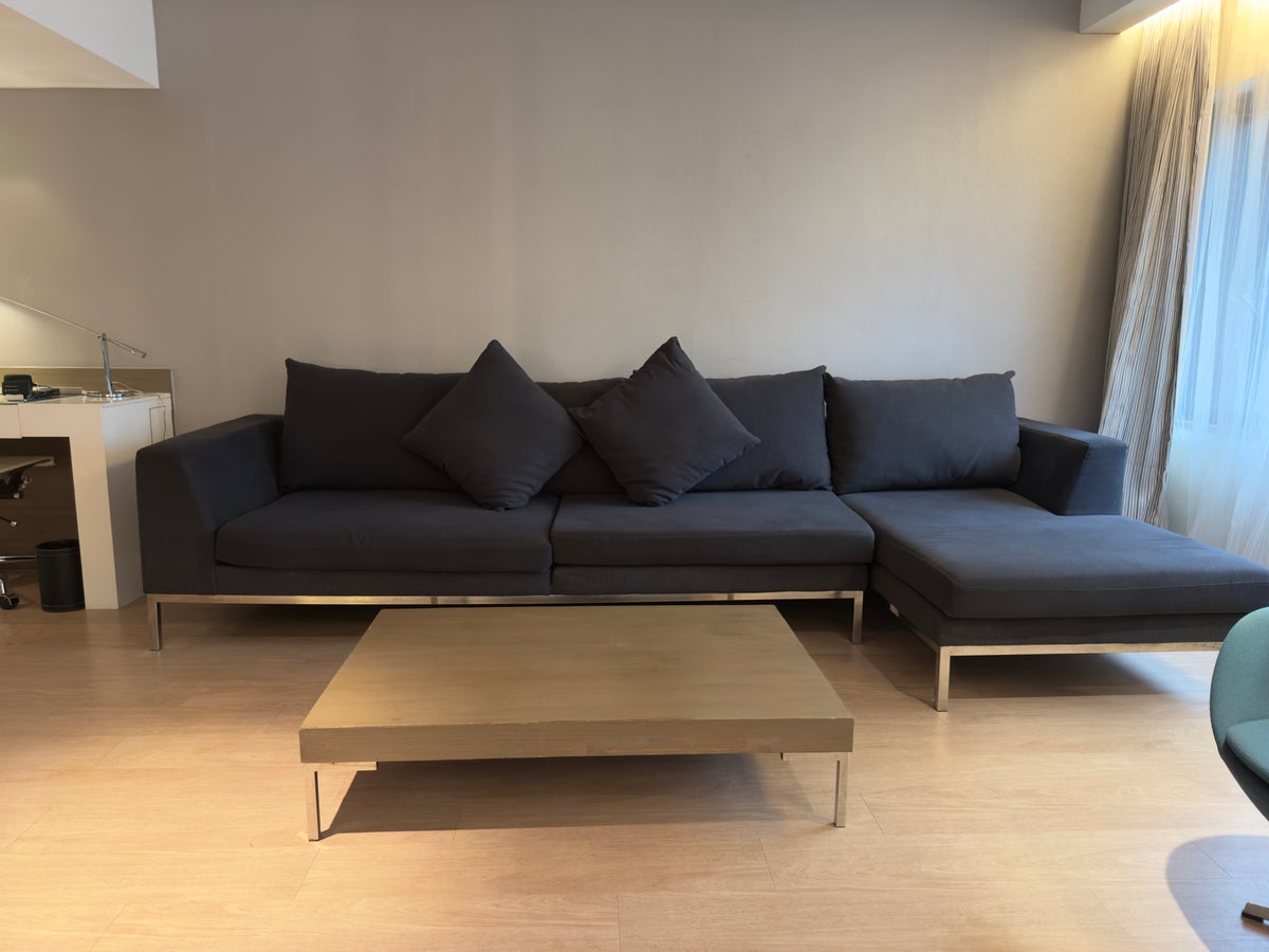 The Mira Hong Kong sectional and coffee table