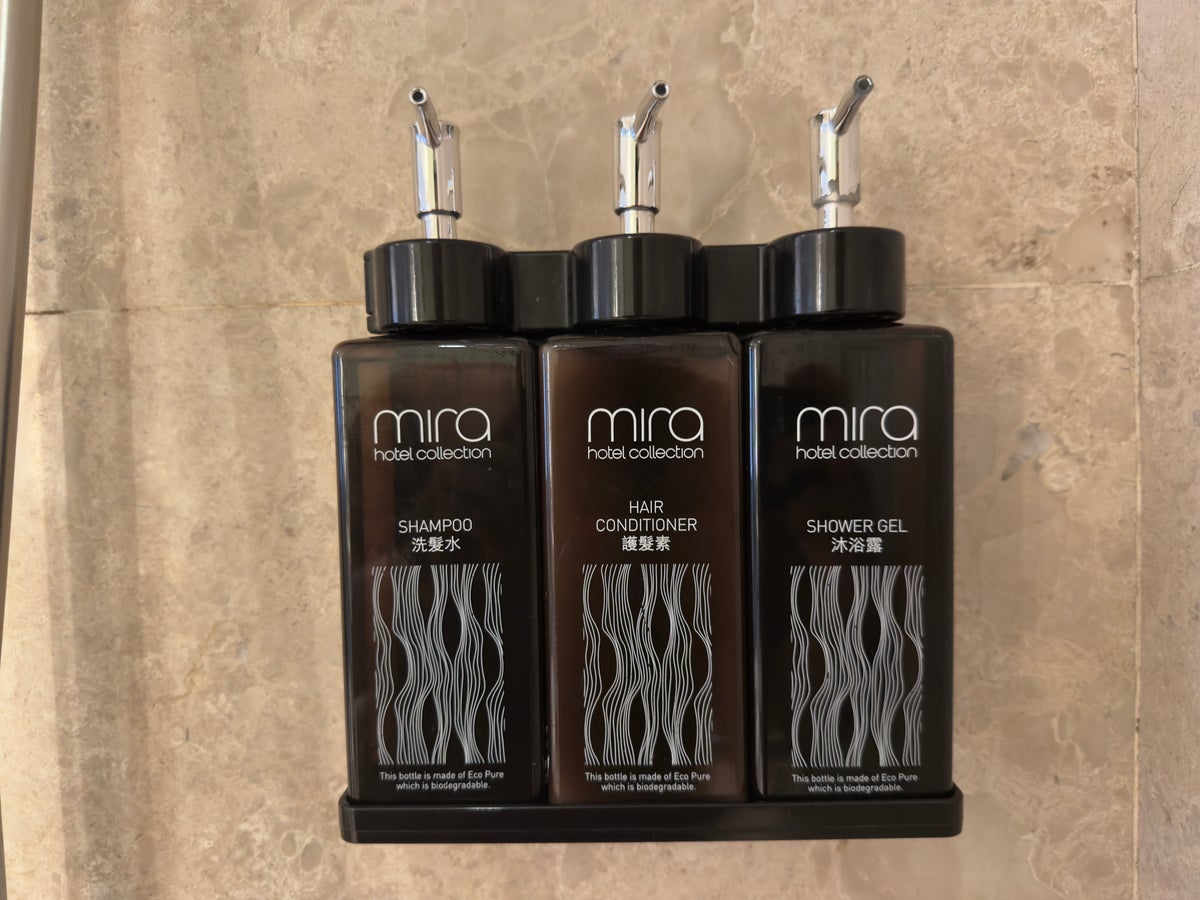 The Mira Hong Kong shower toiletries