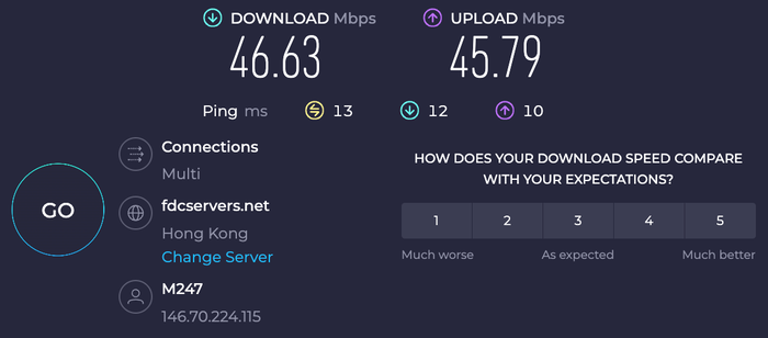 The Mira Hong Kong wi fi test