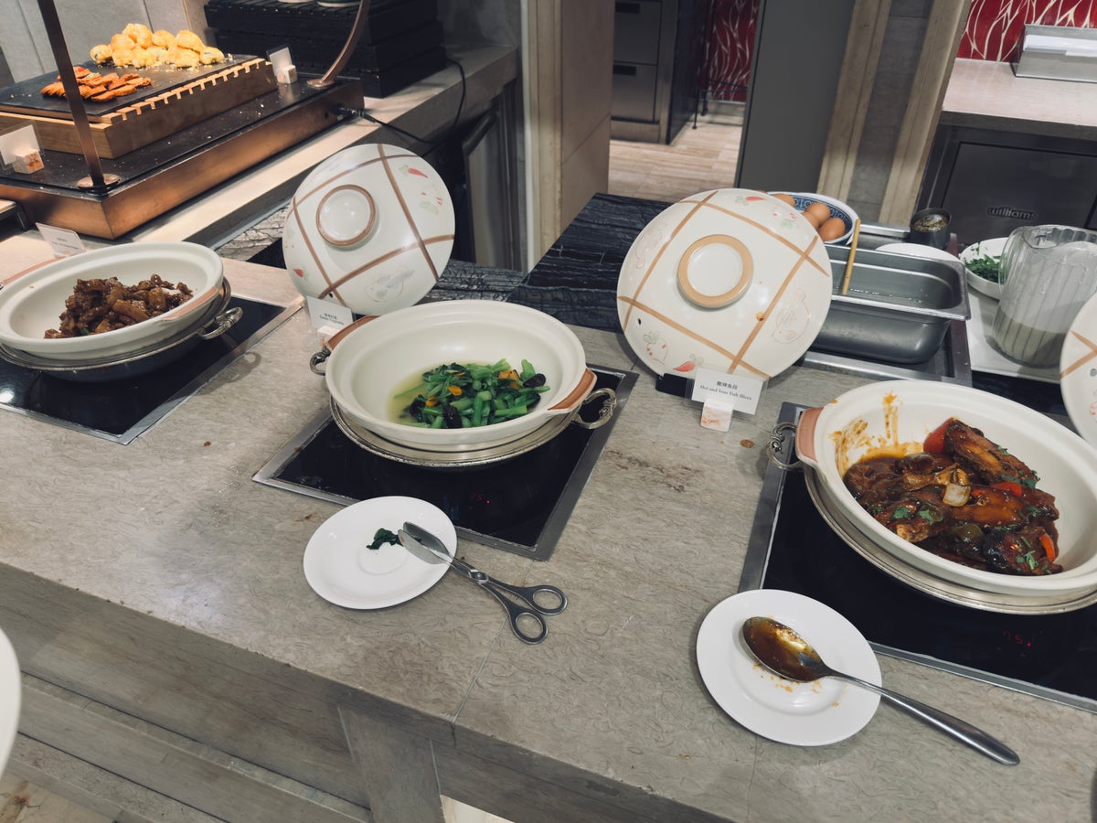 The St. Regis Beijing breakfast fish and pork